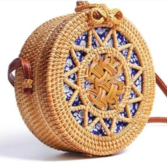 Shoulder Rattan Bag Straw Cross body - Picture 6 of 6